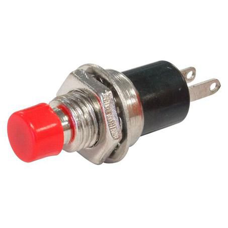 CAPITAL SW17RD PUSH BUTTON - MOMENTARY OFF - MINI ROUND BUTTON - RED