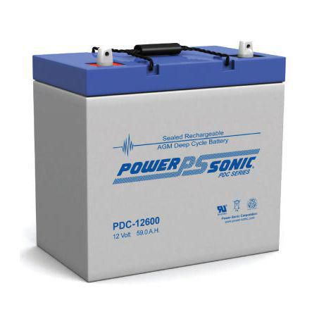 POWERSONIC AGM D/CYCLE 12V-59A/H