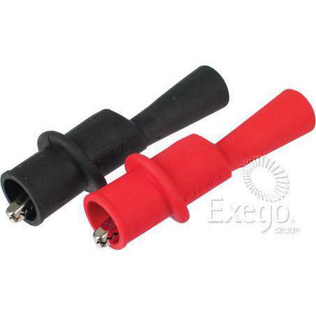 FLUKE Alligator Clip Set Red - Black Threaded AC175