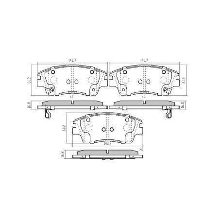 FRONT BRAKE PADS HYUNDAI KIA 182277