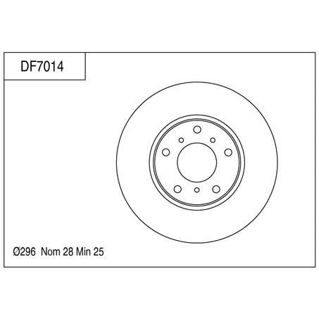 TRW Disc Brake Rotor 296mm x 25 Min