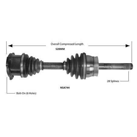 Repco CV Driveshaft NSA744