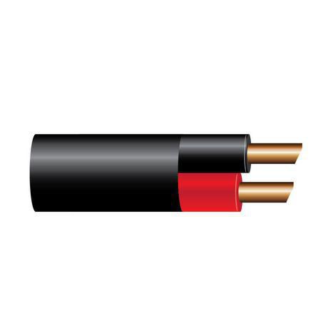OEX 2mm Twin Core Automotive Cable Red/Black With Black Sheath per meter