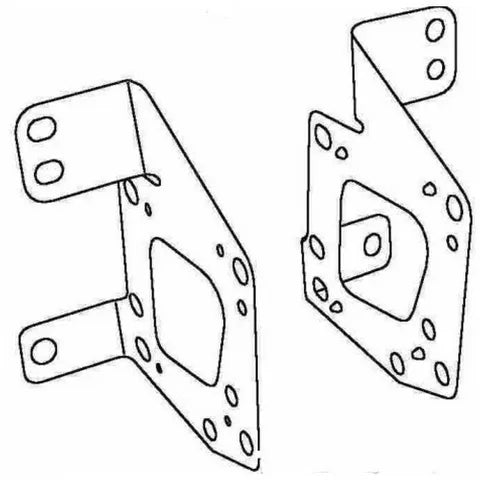SUITS TOYOTA WILL (V1) 2001 RADIO MOUNTING SIDE BRACKETS | OEM REPLACEMENT BRACKETS