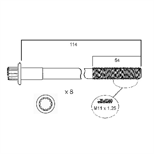 PERMASEAL HEAD BOLT SET