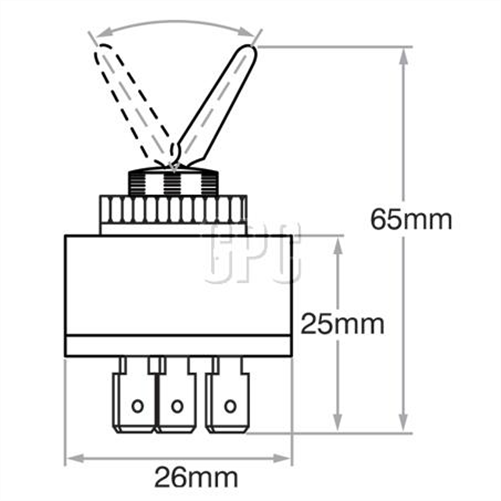 Toggle Switch Off/On SPST Green Illuminated (Contacts Rated 20A @ 12V) 60053BL