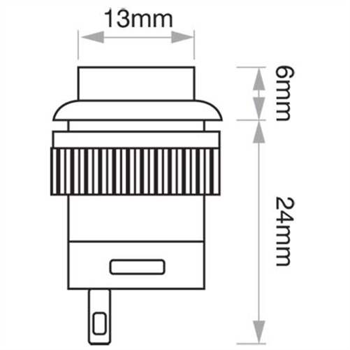 Narva Push/Push Button Switch Off/On SPST (Contacts Rated 6A @ 12V)