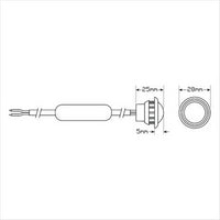 LED AUTO LAMPS 12/24V White LED Front End Outline Marker Lamp
