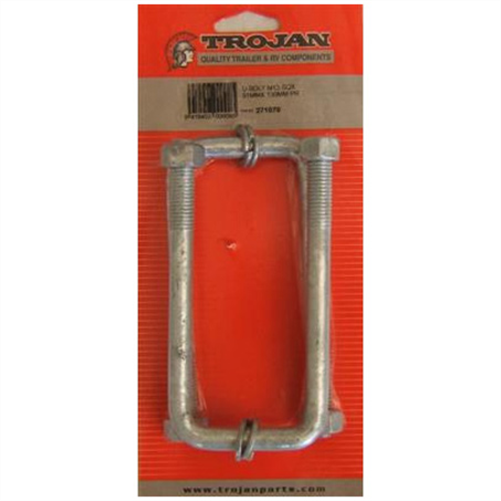TINKR U-Bolt M12 x 80mm x 100mm Square Pair
