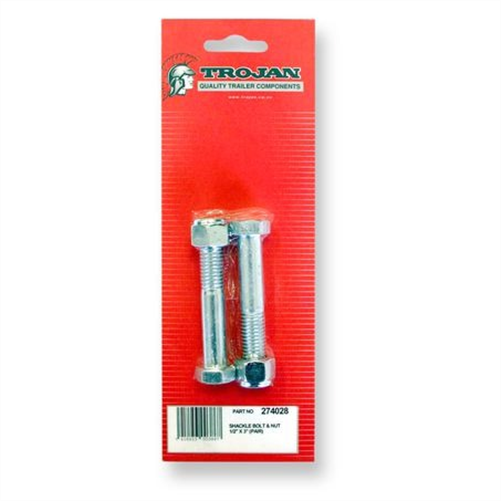 TINKR Nyloc Bolt and Nut 13 x 76mm Spring Shackle - 2PC