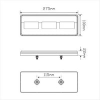 LED AUTO LAMPS 12/24V Led Stop/Tail/Indicator Lamps With Reflex Reflector To Suit Mul