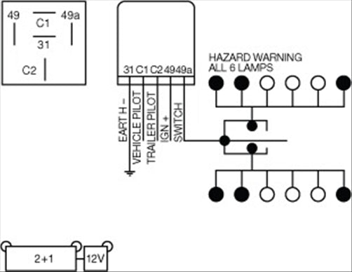 HELLA Flasher Relay 12V Electronic 126W (Max) - 5 Terminals
