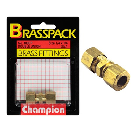CAP BRASSPACK DOUBLE UNION 1/4IN