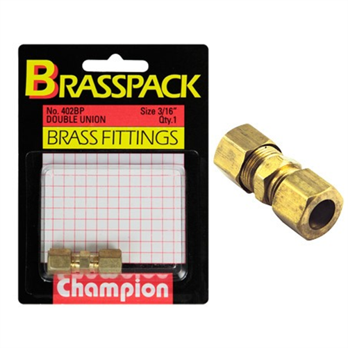 CAP BRASSPACK DOUBLE UNION 3/16IN