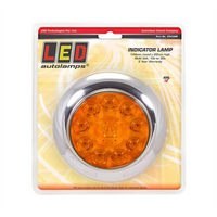 LED AUTO LAMPS LED Autolamps 12/24V Indicator Amber Round