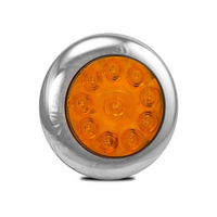 LED AUTO LAMPS LED Autolamps 12/24V Indicator Amber Round