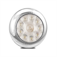 LED AUTO LAMPS LEDAUT 12V Round Backup Lamp With Chrome Flange And 10 LEDs