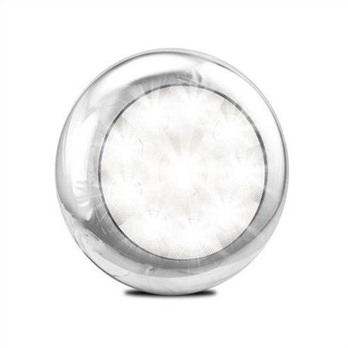 LED AUTO LAMPS LEDAUT 12V Round Backup Lamp With Chrome Flange And 10 LEDs