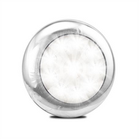 LED AUTO LAMPS LEDAUT 12V Round Backup Lamp With Chrome Flange And 10 LEDs