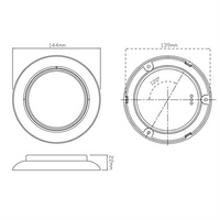 LED AUTO LAMPS LEDAUT 12V Round Backup Lamp With Chrome Flange And 10 LEDs