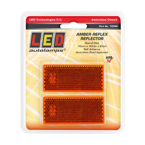 LED AUTO LAMPS LEDAUT - Reflector Amber 70mm30mm