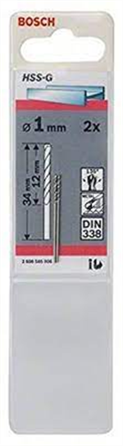 BOSCH METAL DRILL BIT HSS-G 1.0 X 34MM