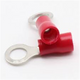 TINKR CRIMP 1/4 RING TERMINAL RED (PKT20)