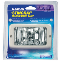 Narva Stingray Watertight Deck Lamp, Wide Flood Beam, 138 x 82mm