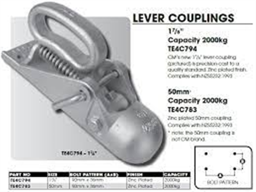 AL-KO CM COUPLING 1-7/8 2000KG ZINC
