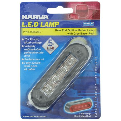 Narva MARKER LIGHT RED LED 9 TO 33V
