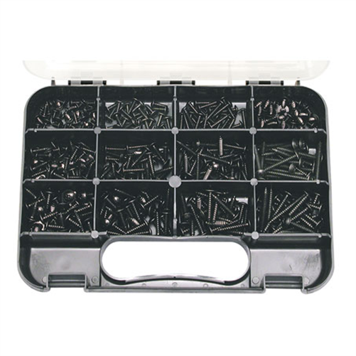 GJ WORKS 370PC SELF-TAP.MUSH HEAD BLK (A)