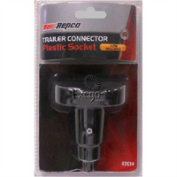 REPCO Trailer Socket 7 Pin Small Plastic Round
