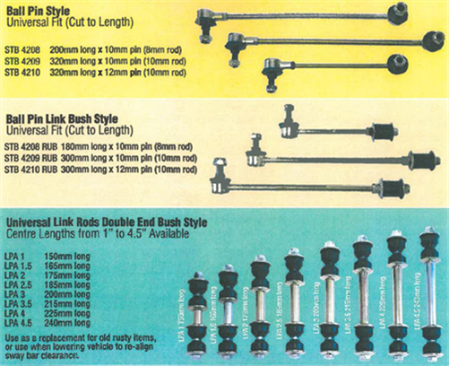 TRANSTEERING UNIVERSAL S/BAR LINK 200X10X8MM