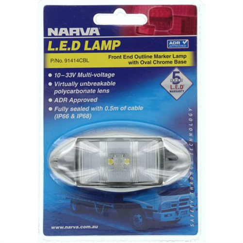 Narva FRONT MARKER LIGHT CLEAR LED 9 TO 33V
