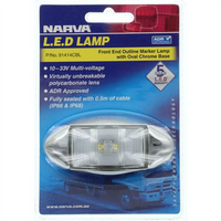 Narva FRONT MARKER LIGHT CLEAR LED 9 TO 33V