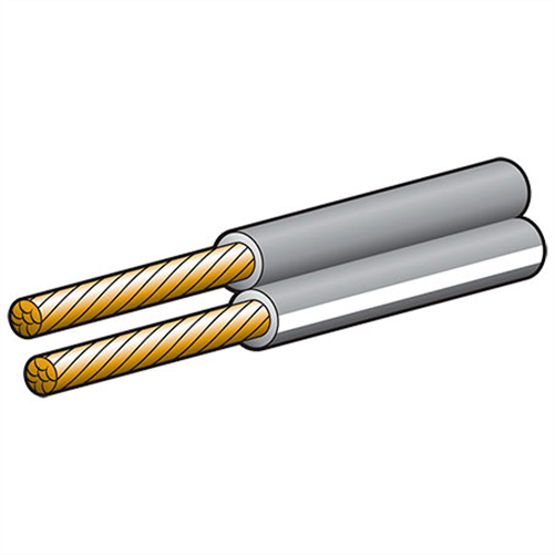 Narva 3mm Twin Core Figure 8 Speaker Cable Grey With White Trace 100M (NZ Re