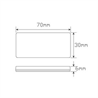 LED AUTO LAMPS LEDAUT Red Reflector Self Adhesive 70x30x6mm Twin Blister Pack