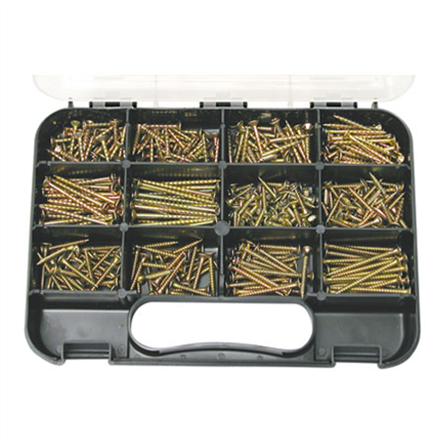 GJ WORKS KIT 375PC CHIPBOARD SCREWS