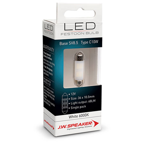 LED Festoon Globe 12V 10W 36 x 10.5 - 1 Pce 990102