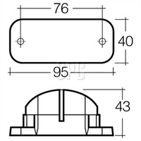 Narva NUMBER PLATE LIGHT LED 9 TO 33V WITH 0.5M LEAD