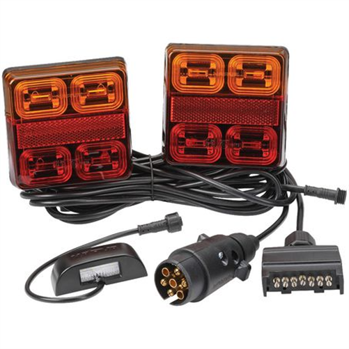 Narva 12V MODEL 35 LED PLUG AND PLAY TRAILER LAMP KIT (SQUARE LAMPS)