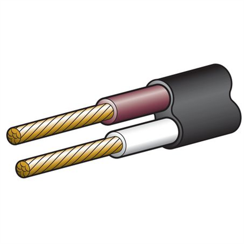 Narva 4mm Twin Core Automotive Cable Brown/White With Black Sheath 100m (NZ