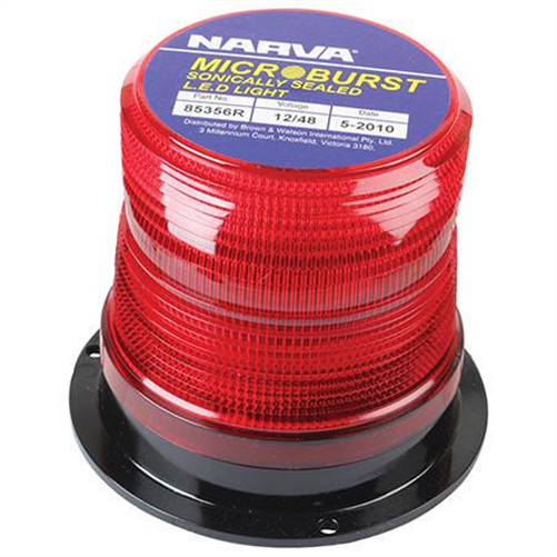 Narva LED Beacon / Strobe Red 12 to 40V Permanent Mount