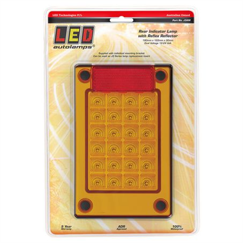 LED AUTO LAMPS Amber LED Indicator Lamp Insert For J3 Series Blister Pack