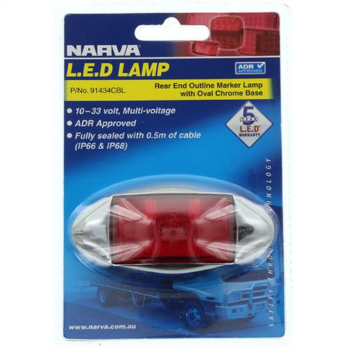 Narva REAR MARKER LIGHT RED LED 9 TO 33V