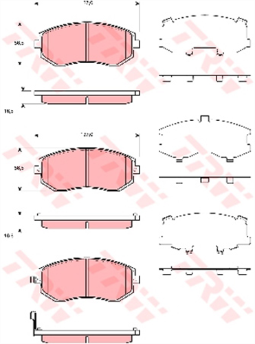 TRW Brake Pad Set (DB1491)