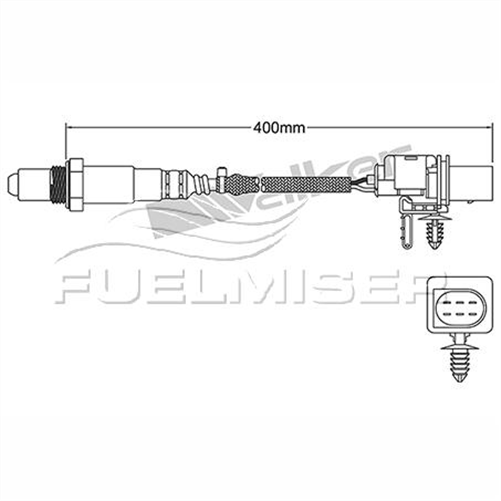 FUELMISER OXYGEN SENSOR DIRECT FIT 5 WIRE 400MM CABLE