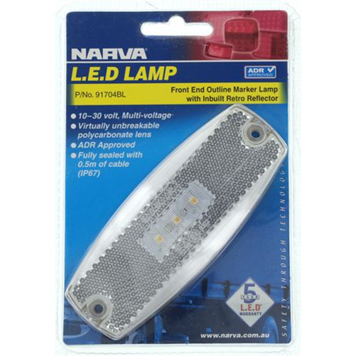 Narva FRONT MARKER LIGHT CLEAR LED 9 TO 33V