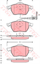TRW Brake Pad Set Inc. Wear Sensor