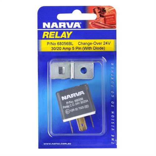 Narva Relay 24V Change Over 30/20A - Diode Protected